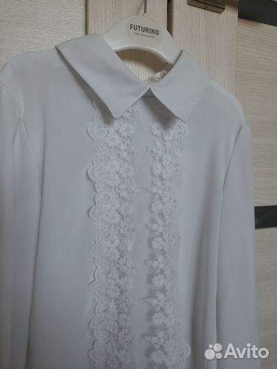 Блузка белая школьная на девочку