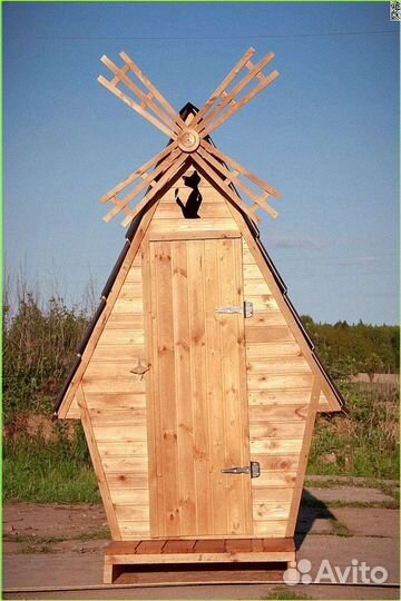 Уличный туалет с декором ржт 418