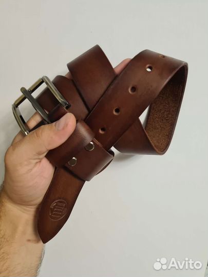Ремень поясной из натуральной кожи.Ручная работа