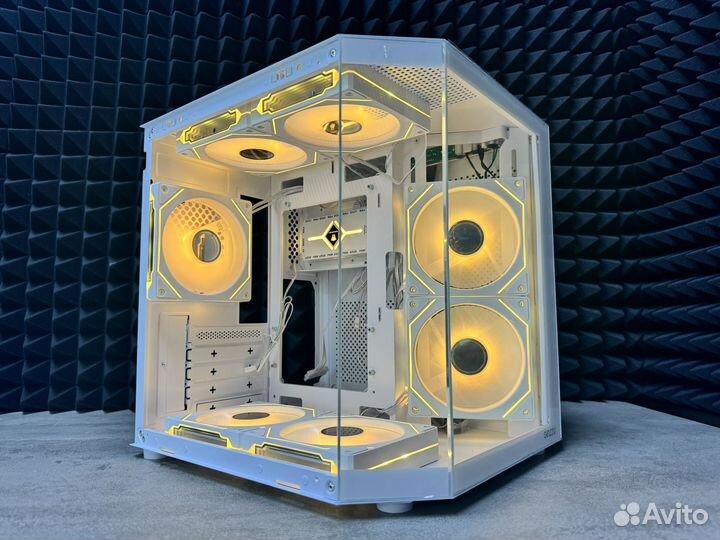 Игровой корпус для пк аквариум белый argb