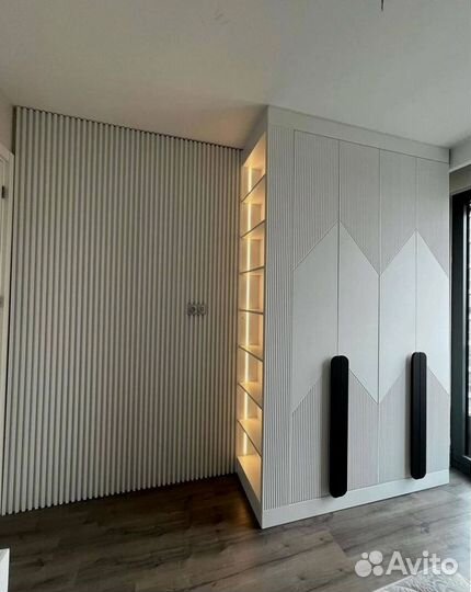 Шкаф с фрезерованными фасадами на заказ