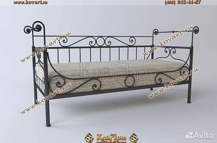 Кованые диваны. Кованый диван кровать. ART: P630