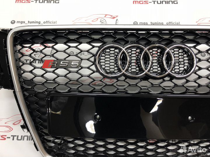Решетка на Audi A5 в стиле RS5 07-11 гг. дизайн 1