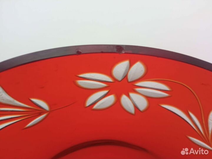 Салатники (конфетницы) красное стекло СССР