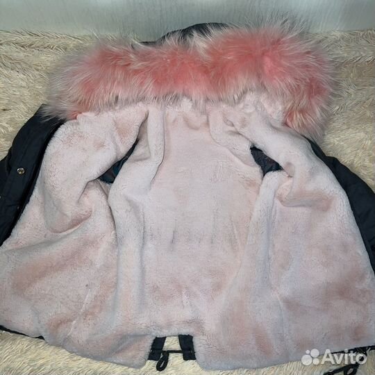 Парка для девочки с натуральным мехом