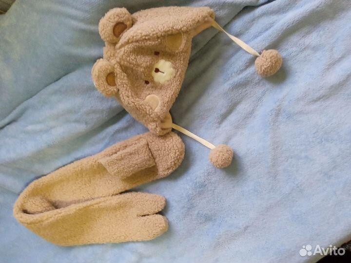 Комплект шапка и шарф для мальчика зима