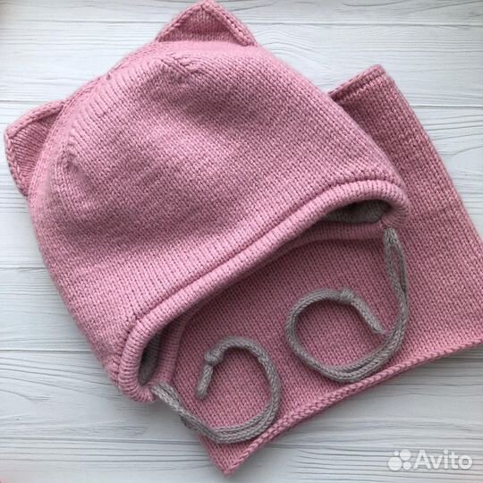 Комплект шапка и снуд для девочки