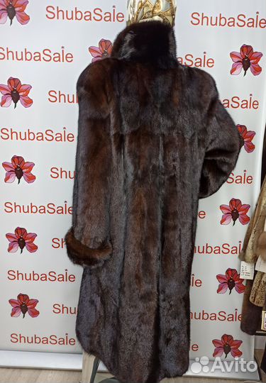 Шуба норковая 46 48 50 длина 115 см классика