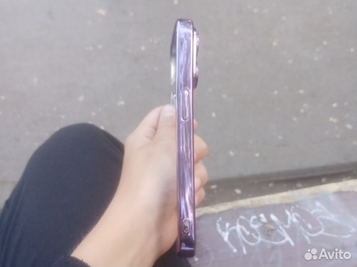 Чехол на iPhone14 pro max Metal Magnet Case Purple