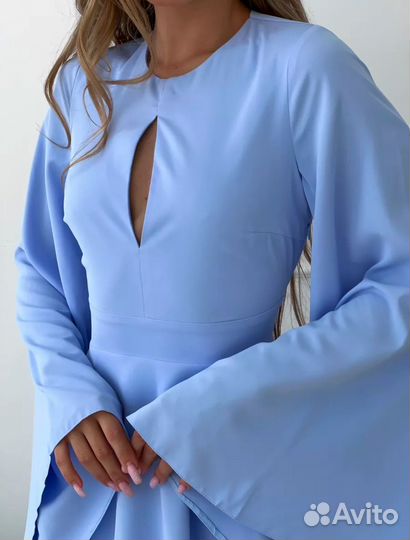 Платье голубое