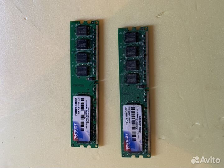 Модуль памяти Patriot DDR2 dimm 1 Гб PC2-6400