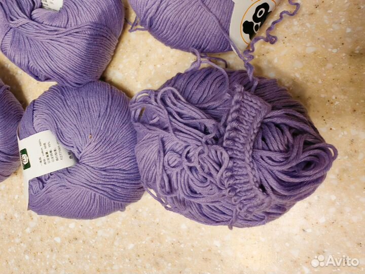 Пряжа нитки для вязания бамбук с хлопком