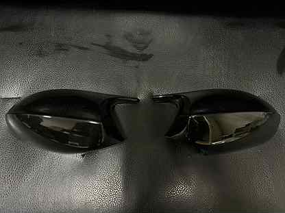 Накладки зеркала BMW E90,91 М Стиль черный глянец