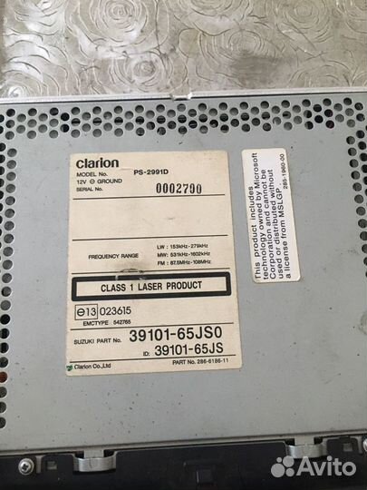 Штатная магнитола Suzuki grand vitara