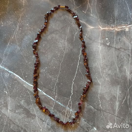 Гранатовые бусы, винтаж 64 см