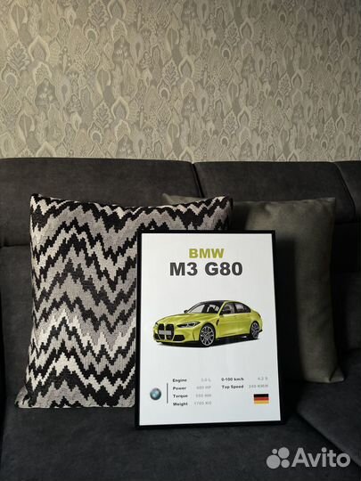 Постер с любым автомобилем