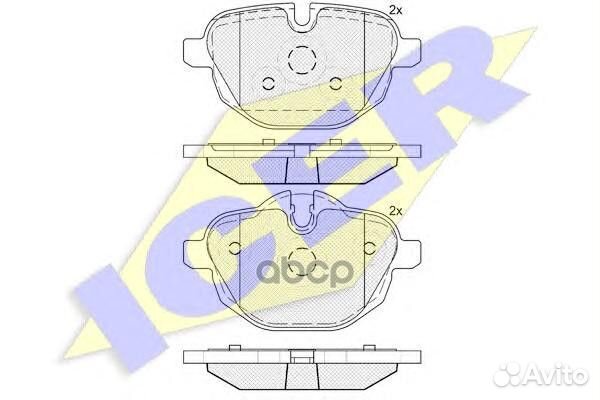 Колодки торм. диск. Bmw 5 ser. 09- 182004 Icer