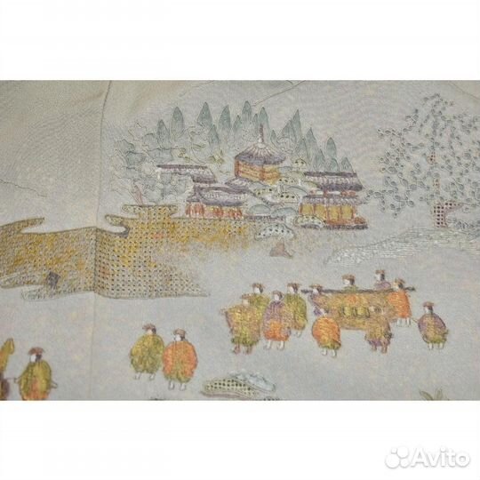 Кимоно иро-томесодэ из Японии шелк