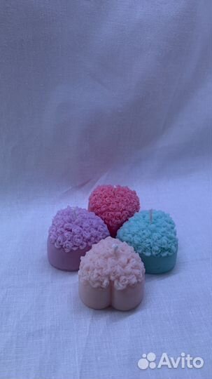 Свеча сердце из соевого воска