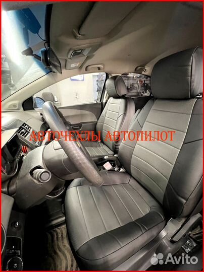 Чехлы Автопилот Chevrolet Aveo T300 из экокожи
