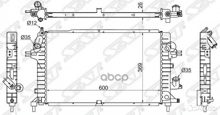 Радиатор Opel Astra 04-13 / Zafira 05-14 / Astra