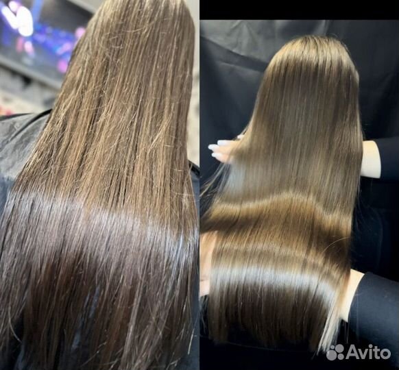 Кератиновое выпрямление волос