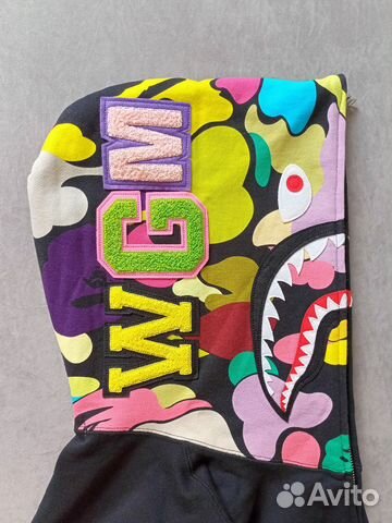 Зип Худи Bape Shark Giant Camo