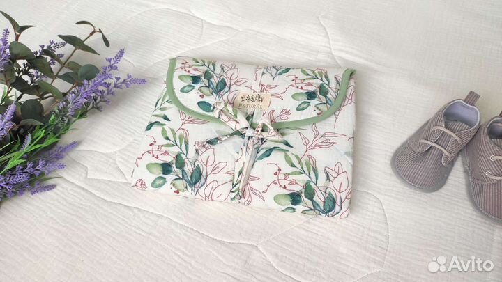 Муслиновый непромокаемый пеленальный коврик