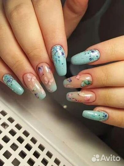 Наращивание ногтей, покрытие гель лаком, педикюр