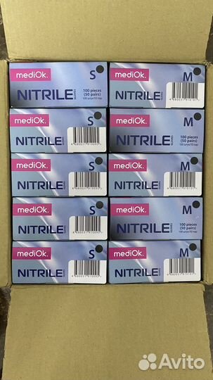 Нитриловые перчатки mediOk 50 пар (100шт)