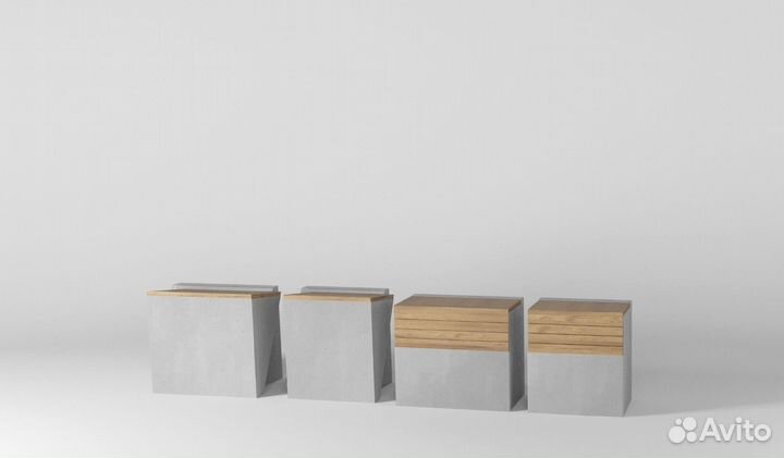 Бетонная скамейка