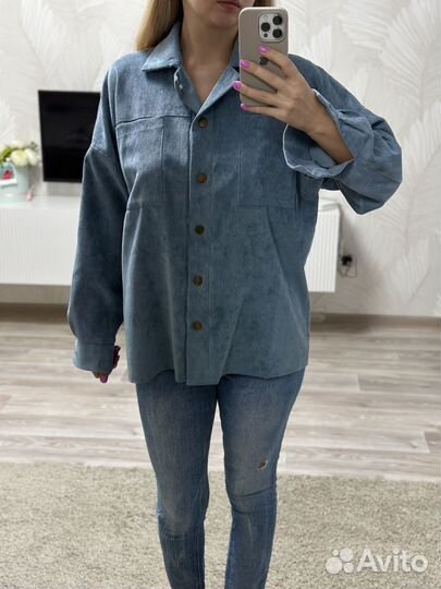 Рубашка в клетку женская 42