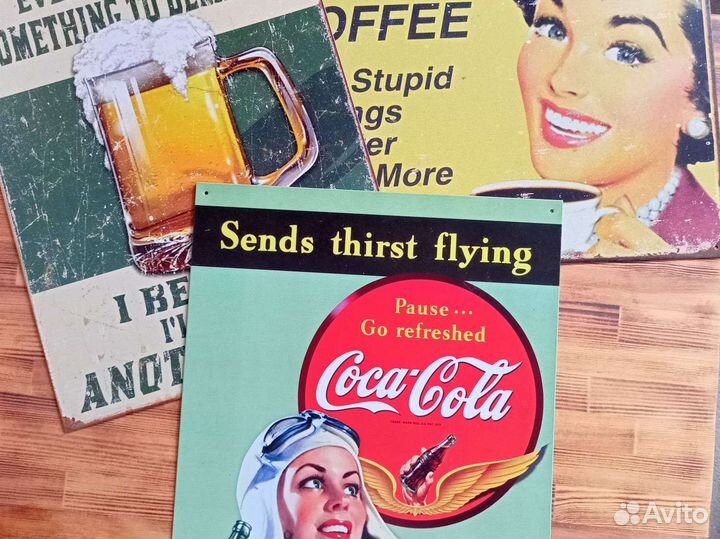 Жестяные интерьерные таблички (40*30см)