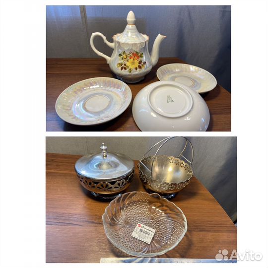 Тарелки, бокалы, чашки