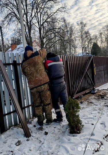 Откатные ворота и установка
