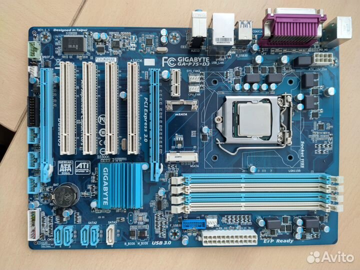 Материнская плата 1155 GA-P75-d3 + i5 2500