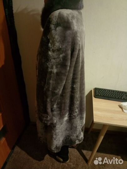 Шуба мутон и норка