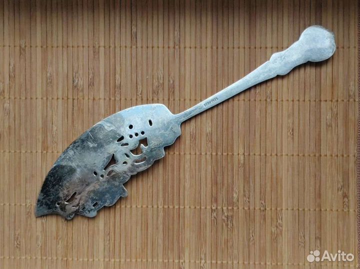 Ложка сервировочная мельхиор винтаж Индия