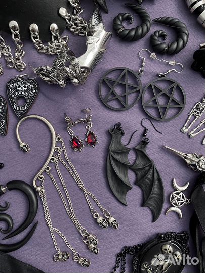 Готическая неформальная бижутерия y2k