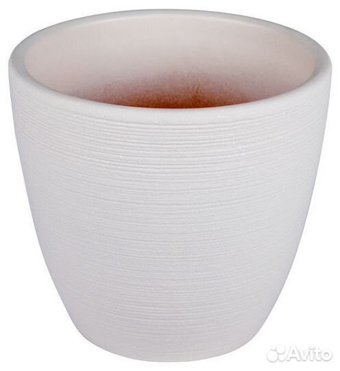 Горшок керамический белый, 15 см