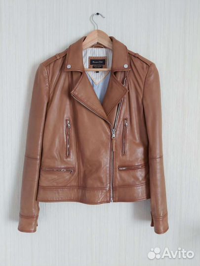 Кожаная куртка Massimo Dutti новая