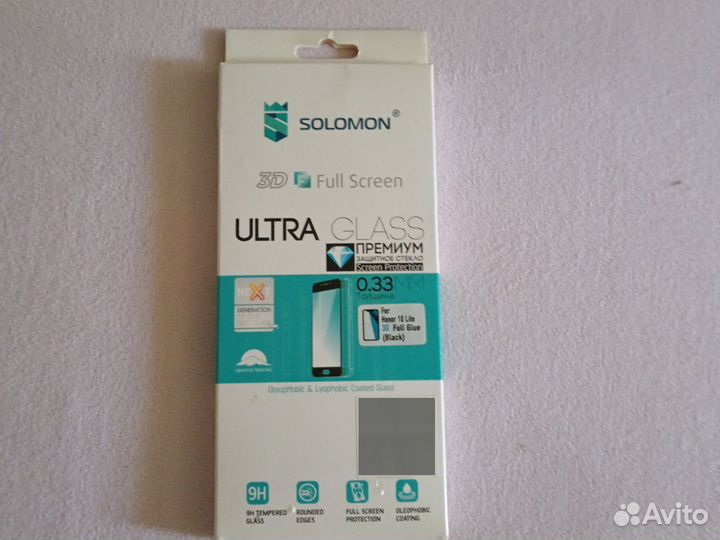 Защитное стекло на Honor 10 Lite 3D Full Glue