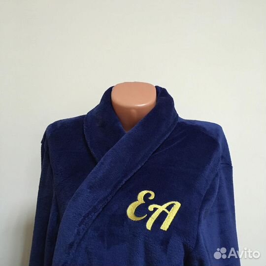 Плюшевый халат с именной вышивкой на заказ