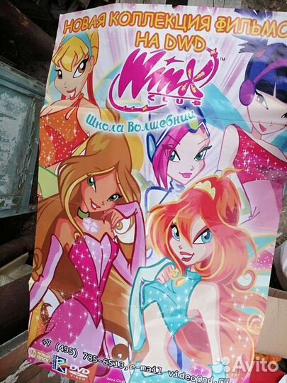 Плакат Винкс и Наруто