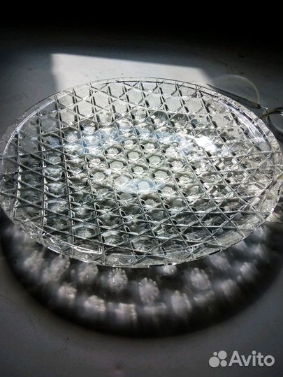 Блюдо Bohemia,Чехи, хрусталь, алмазная грань