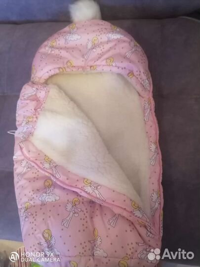 Конверт на выписку для девочки осень-зима