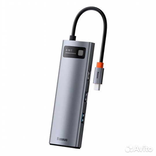 Usb-Hub: Baseus Metal Gleam Type-C 8-In-1 (Gray)
