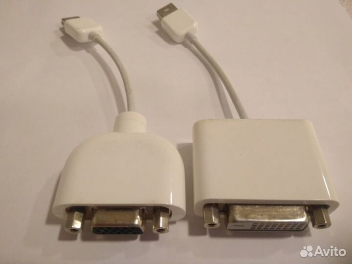 Apple переходники microdvi-DVI, microdvi-VGA