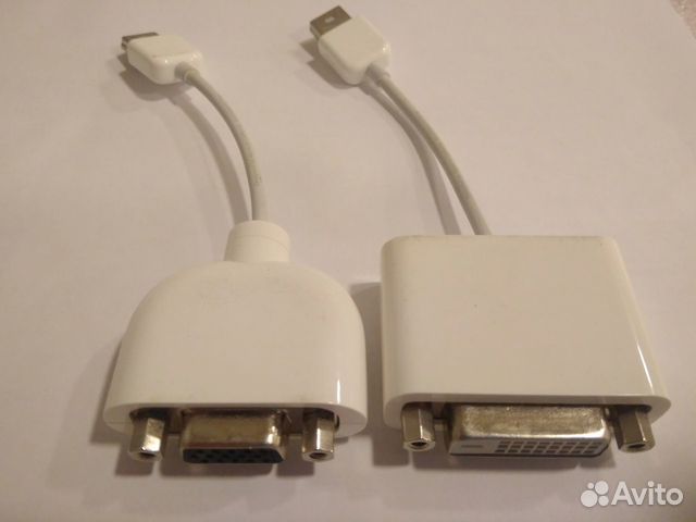 Apple переходники microdvi-DVI, microdvi-VGA