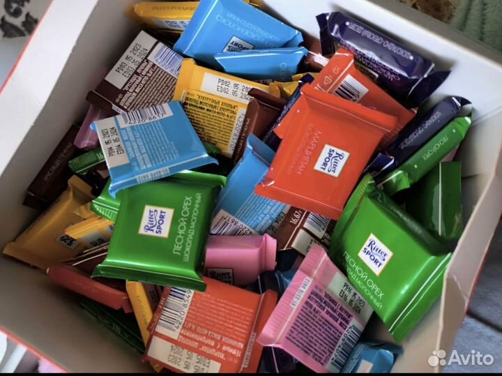 Ritter sport набор, 1,4 кг. 84 шт